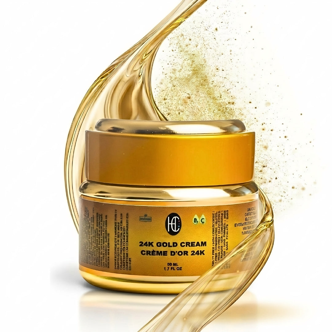 24K Gold Glow Cream – Daily Radiance & Hydration Face Moisturizer with Fresh Carrot Juice, Hyaluronic Acid & Glutathione | Matcha & Turmeric Extracts | Vitamin B5 & C | 50mL / 1.7 fl oz