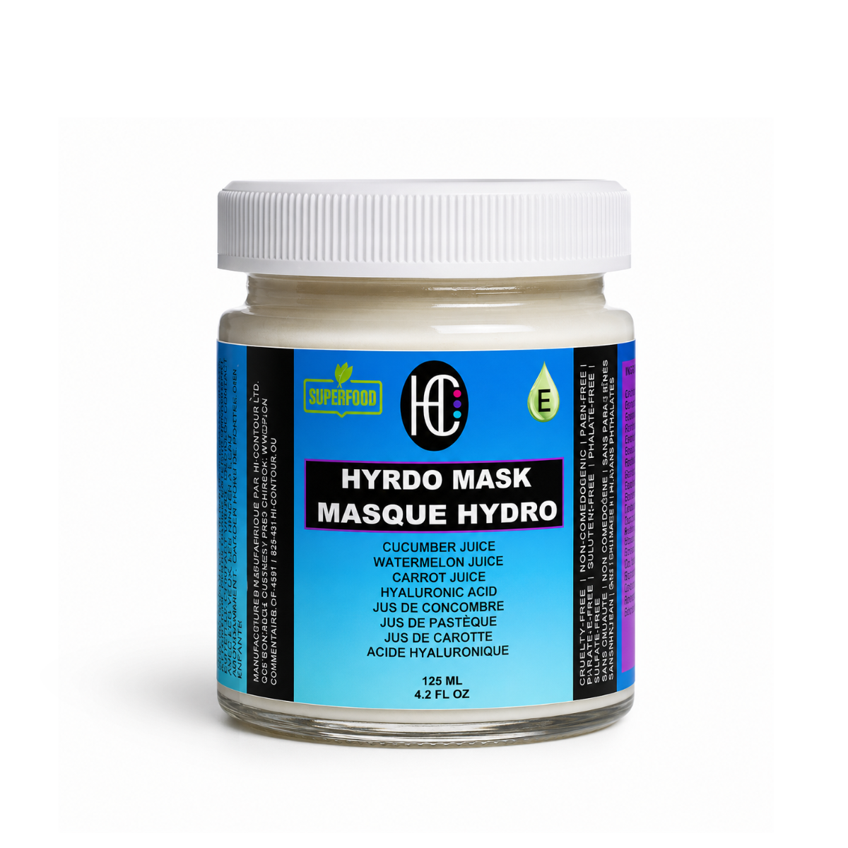Hydro Mask – Weekly Hydration Boost | Fresh Cucumber, Watermelon & Carrot Juice | Hyaluronic Acid & Vitamin E | 125mL