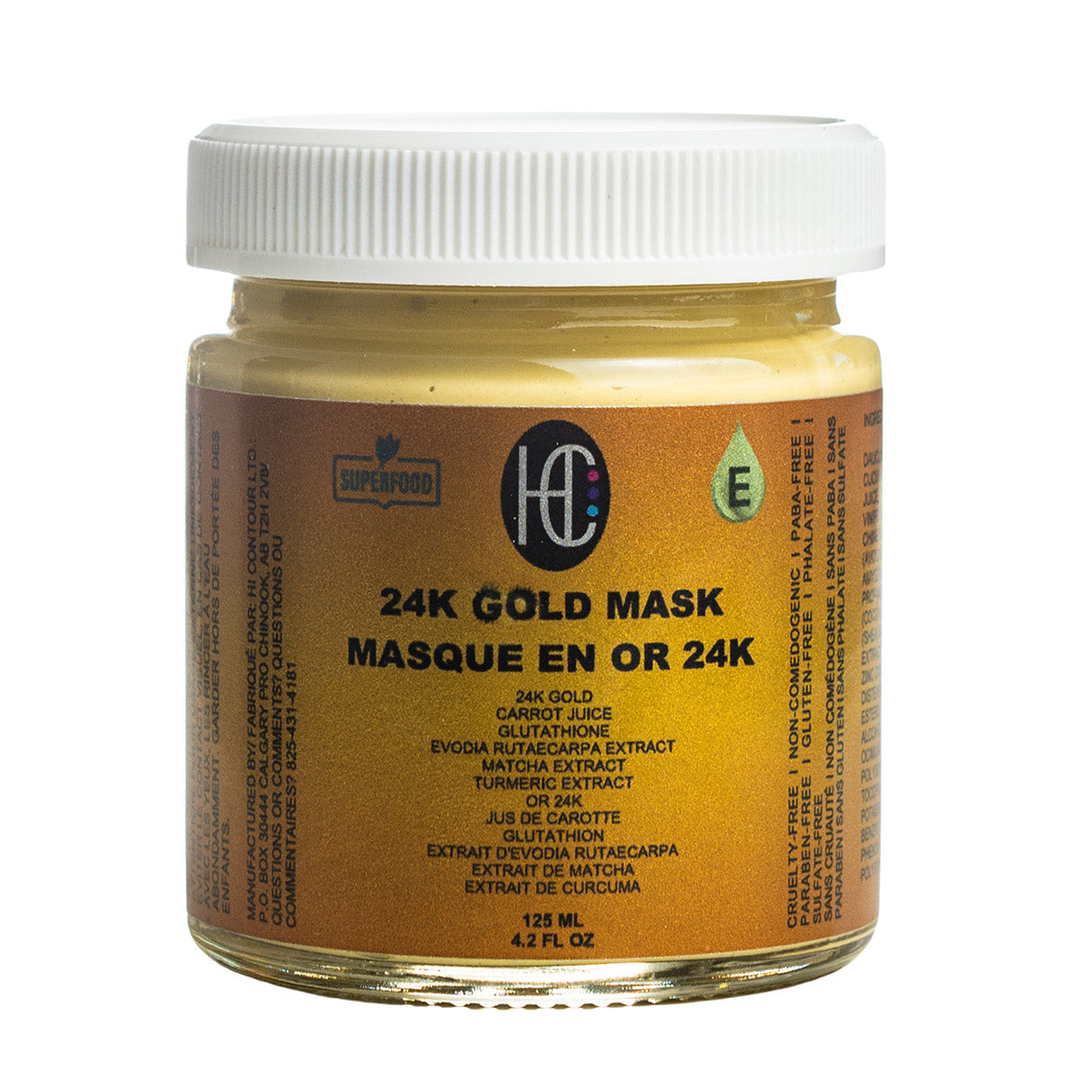 24K Gold Radiance Mask – Anti-Aging Weekly Face Mask | Fresh Carrot Juice, Matcha & Turmeric | Glutathione & Vitamin E | 125mL / 4.2 fl oz