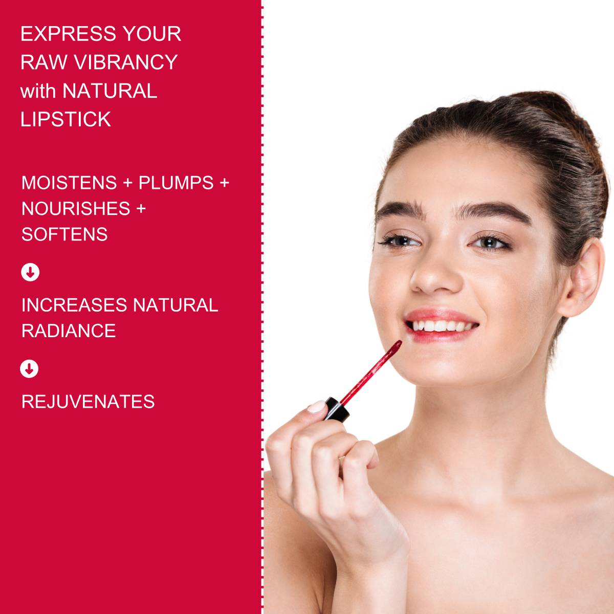 Hydrating Antioxidant Lipstick – Plant-Based Nourishment with Hyaluronic Acid, Vitamin C & E | Brightens & Softens Lips | 8ml / 0.28 fl oz