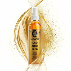 24K Gold Radiance Toner – Pore-Tightening Anti-Aging Face Elixir | Fresh Carrot Juice, Hyaluronic Acid, Glutathione & Vitamins B5 & E | Matcha & Turmeric | 118mL / 4 fl oz
