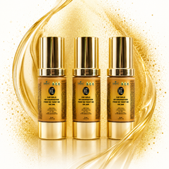 24K Gold HD Foundation – Flawless Radiance & Anti-Aging Coverage | Hyaluronic Acid + Vitamins B5, C, E | 30ml / 1.01 fl oz