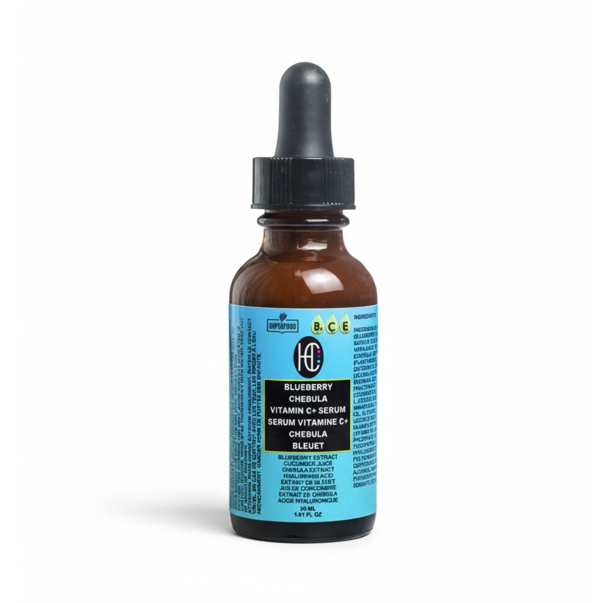 Blueberry Chebula Vitamin C+ Face Serum – Brightening & Hydrating | Hyaluronic Acid + Vitamin B5 & E | 30ML