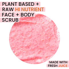 Beetroot Brightening Scrub – Daily Exfoliating Face & Body Polish | Beetroot Juice + Jojoba Microbeads + Apricot Shells + Vitamin C & E | 120mL