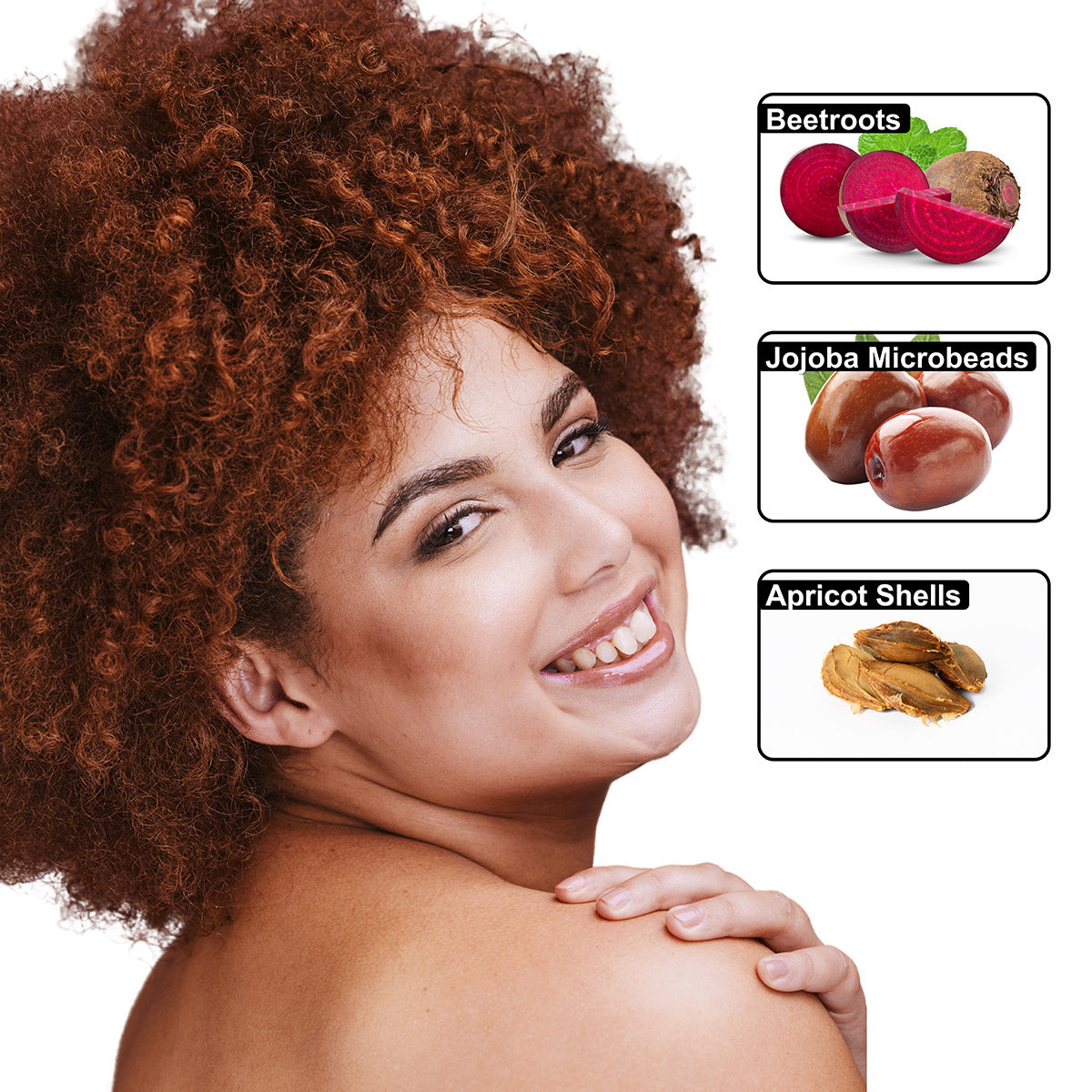 Beetroot Brightening Scrub – Daily Exfoliating Face & Body Polish | Beetroot Juice + Jojoba Microbeads + Apricot Shells + Vitamin C & E | 120mL