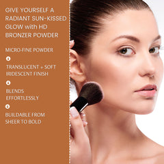 HD Bronzer Powder – Natural Sun-Kissed Glow | Lightweight, Buildable Color | Long-Lasting, Flawless Finish | 5g / 0.18oz