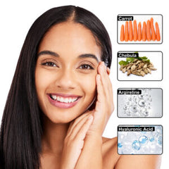 Carrot Anti-Aging Cream – Daily Brightening & Hydrating Face Moisturizer | Carrot Juice + Chebula Extract + Argireline + Hyaluronic Acid | 125mL