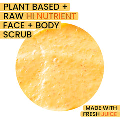 Carrot Hydro Scrub – Daily Face & Body Exfoliator | Fresh Carrot Juice + Jojoba Beads + Vitamin C & E | 120mL