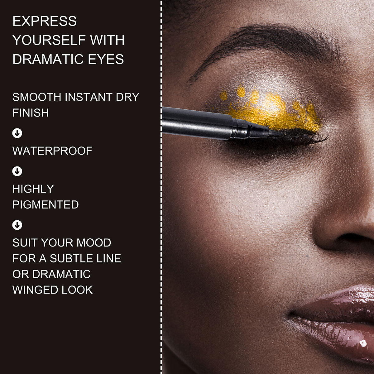 Matte Waterproof Liquid Eyeliner – Precise, Long-Lasting Definition | Highly Pigmented & Smudge-Proof | 1ml / 0.03 fl oz