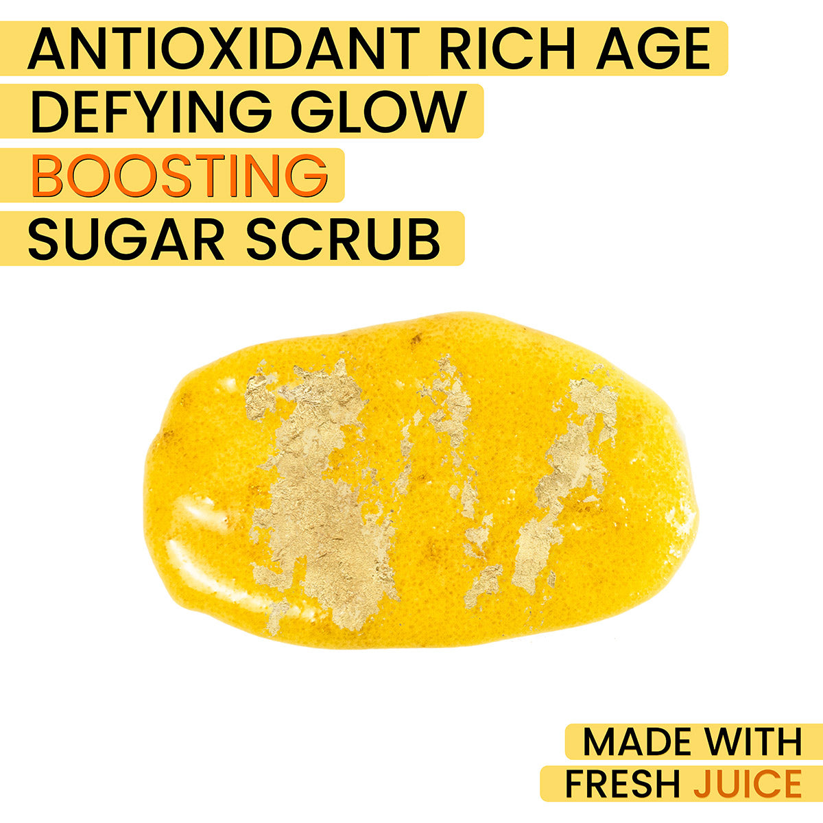 24K Gold Radiance Sugar Scrub – Anti-Aging Face & Body Exfoliator | Fresh Carrot Juice, Matcha & Turmeric | Natural Sugar Crystals | 125mL / 4.2 fl oz
