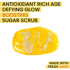 24K Gold Radiance Sugar Scrub – Anti-Aging Face & Body Exfoliator | Fresh Carrot Juice, Matcha & Turmeric | Natural Sugar Crystals | 125mL / 4.2 fl oz