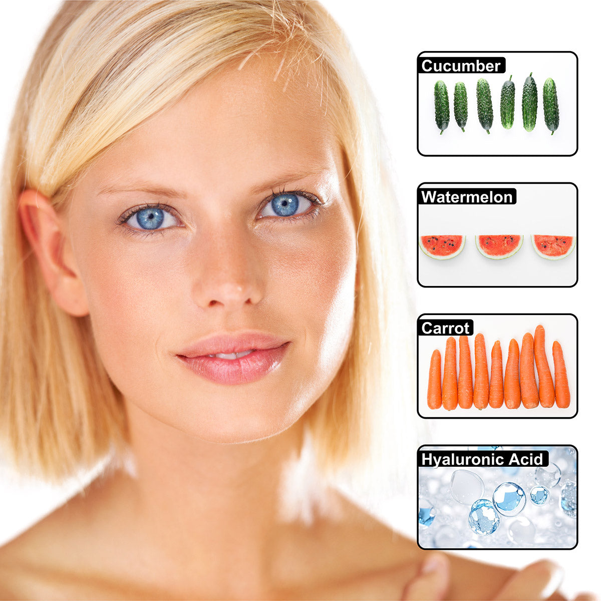 Hydro Mask – Weekly Hydration Boost | Fresh Cucumber, Watermelon & Carrot Juice | Hyaluronic Acid & Vitamin E | 125mL