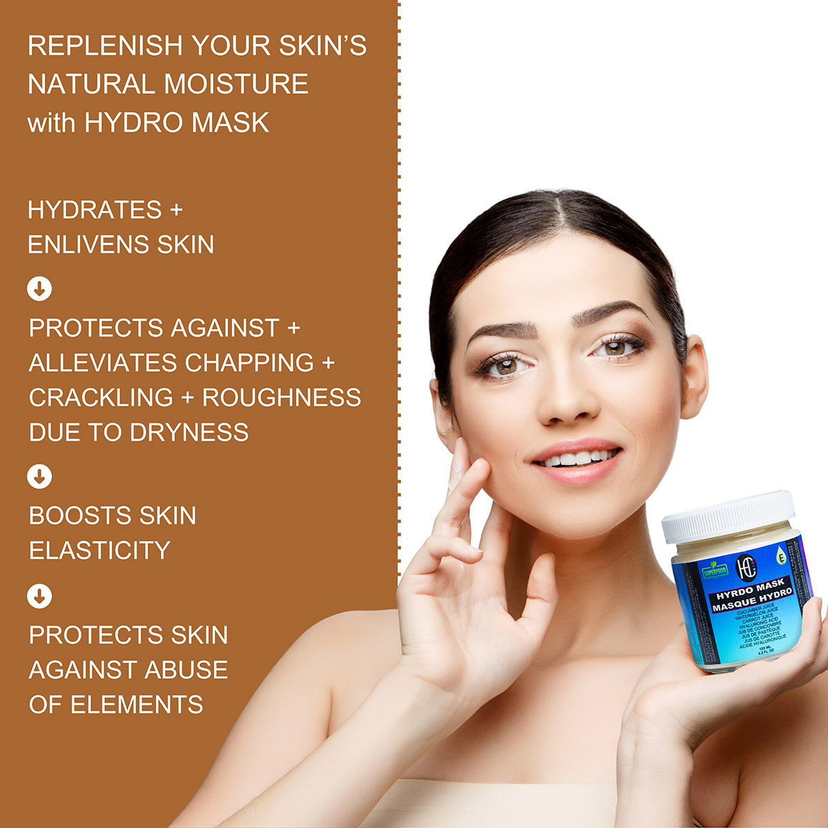 Hydro Mask – Weekly Hydration Boost | Fresh Cucumber, Watermelon & Carrot Juice | Hyaluronic Acid & Vitamin E | 125mL