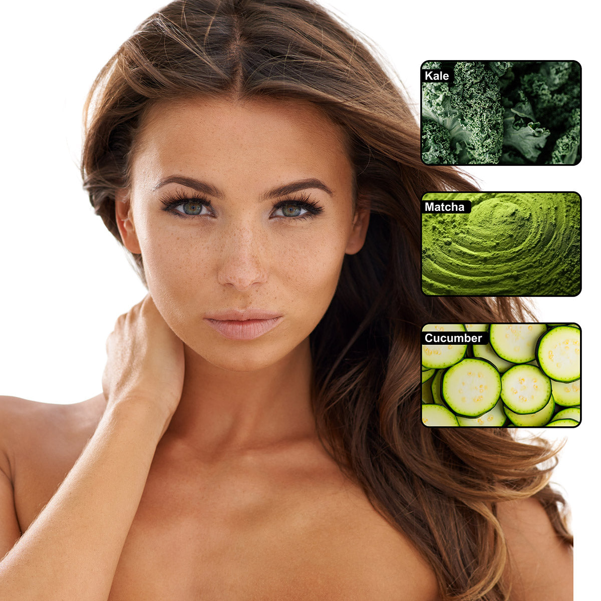 Kale Matcha Cucumber Facial Cleanser – Hydrating Daily Face Wash with Vitamin C & B5 | Removes Oil, Dirt & Makeup | 237ml / 8 fl oz