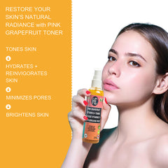 Pink Grapefruit Brightening Face Toner – Refreshing, Pore-Minimizing & Hydrating | Aloe Vera, Cucumber & Willow Bark | 118mL