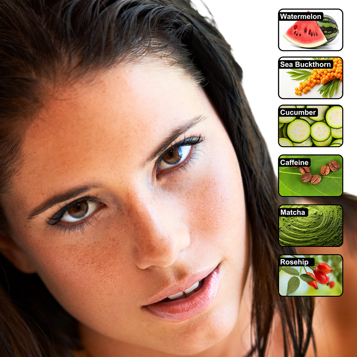 Watermelon & Sea Buckthorn Brightening Eye Serum – Reduces Dark Circles & Puffiness | Vitamin C + Caffeine Boost